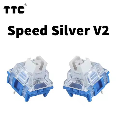 TTC Speed Silver V2 Custom Gamer Mechanical Keyboard Linear Switch 45gf 3Pin RGB SMD Hot Swap Switches Miscontact Prevention DIY