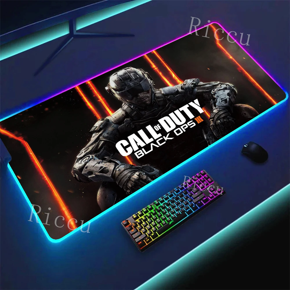 

RGB тактика FPS Gamer киберспортивный офисный коврик для мыши Xxl Call of Duty светодиодные коврики для мыши аксессуары для игровых ПК настольный интерьер расширенные коврики