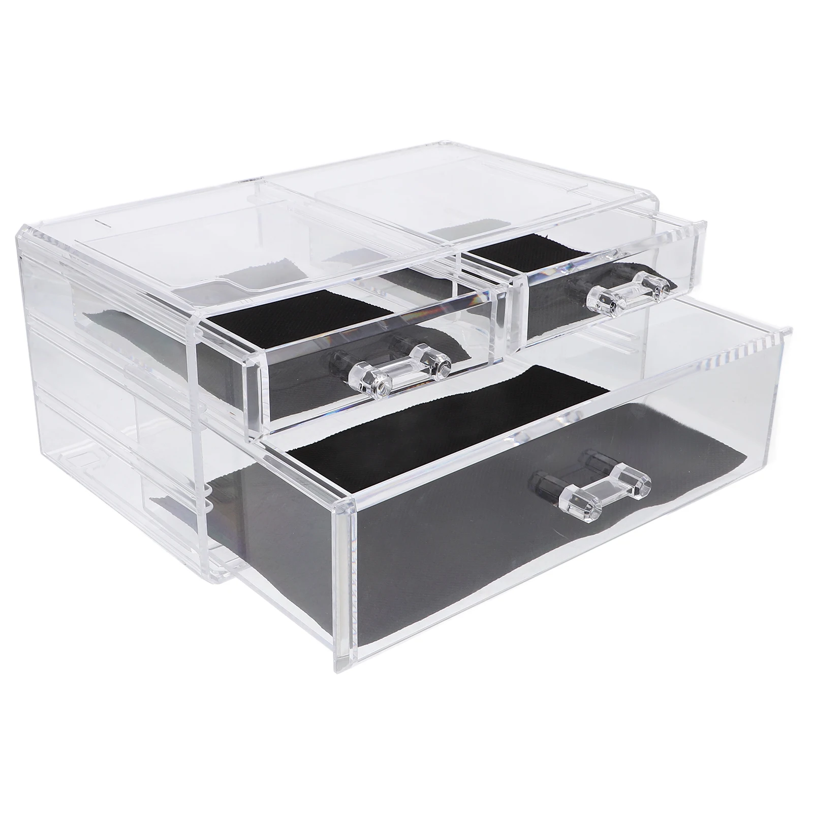 

Acrylic Storage Drawer Clear Makeup Organizer Stackable Transparent Desk Organizer for Cosmetics Skincare Clear Drawer
