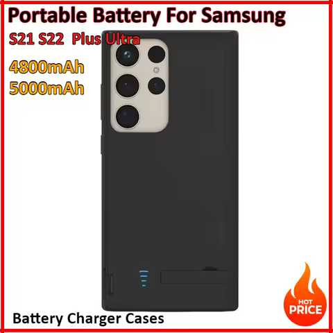 Power Bank Battery Charger Case for Samsung S22 Ultra S22 Plus S21 Ultra S21 Plus S22Ultra S22plus S21Ultra S21plus Battery Case