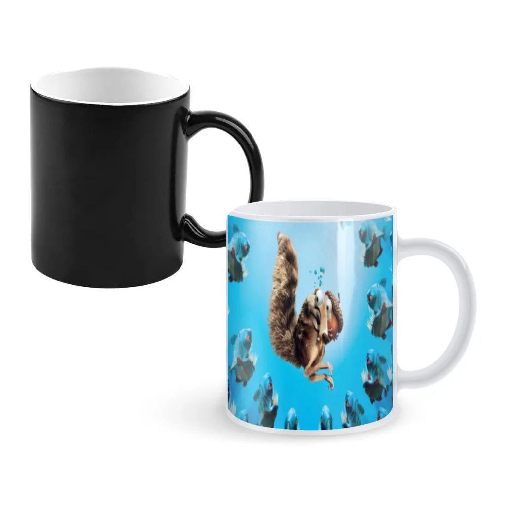 ICE AGE Cartoon One Piece Coffee Mugs And Mug Creative Color Change Tea Cup Ceramic Milk Cups Novelty Gifts