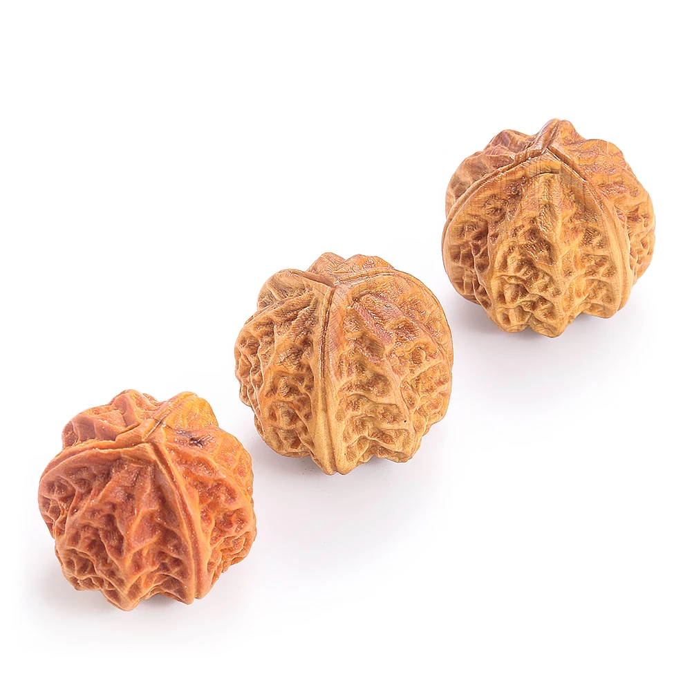 Walnut Massage Ball for Yoga Meditation Fitness Handball Hand Finger Exercise Muscle Stress Relief Relaxation Therapy 1Pc