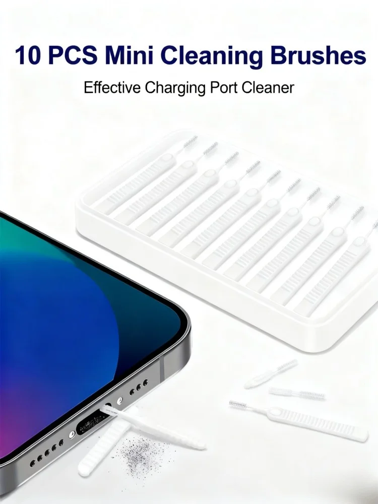 10Pack Mini Cleaning Brushes - Multi-Functional Soft Bristle, Non-Scratch for Crevices Nozzles Keyboard Car Detailing Household