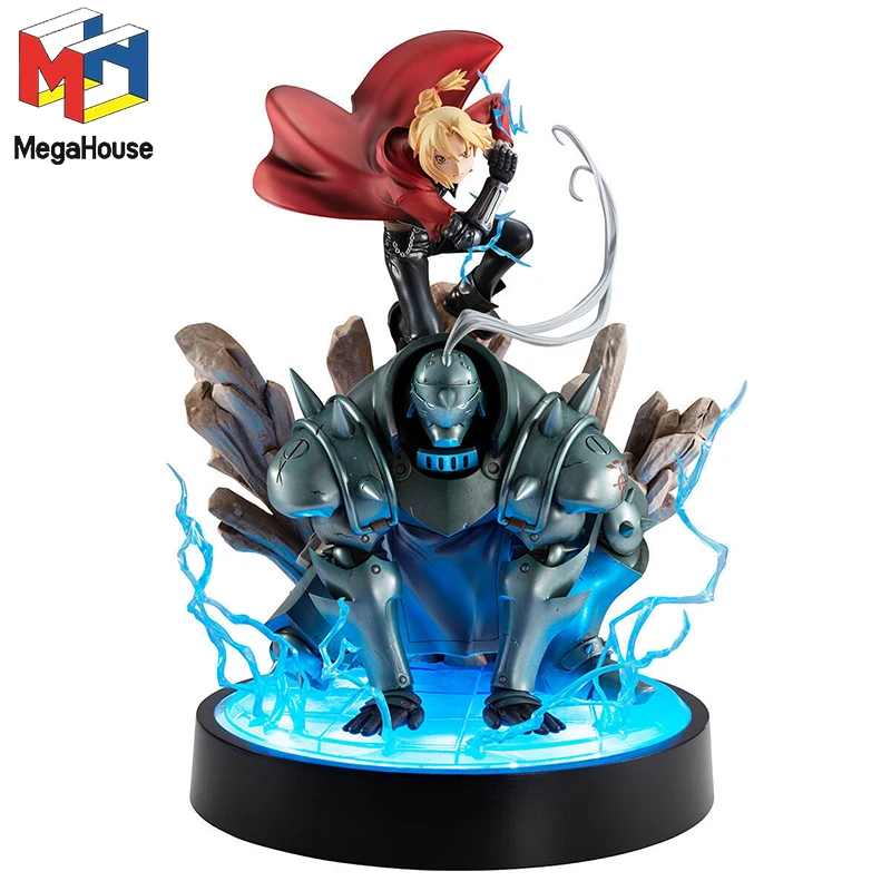 

In Stock Genuine Original Mega House Edward & Alphonse Elric Fullmetal Alchemist Action Anime Figure Collectible Model Doll Gift