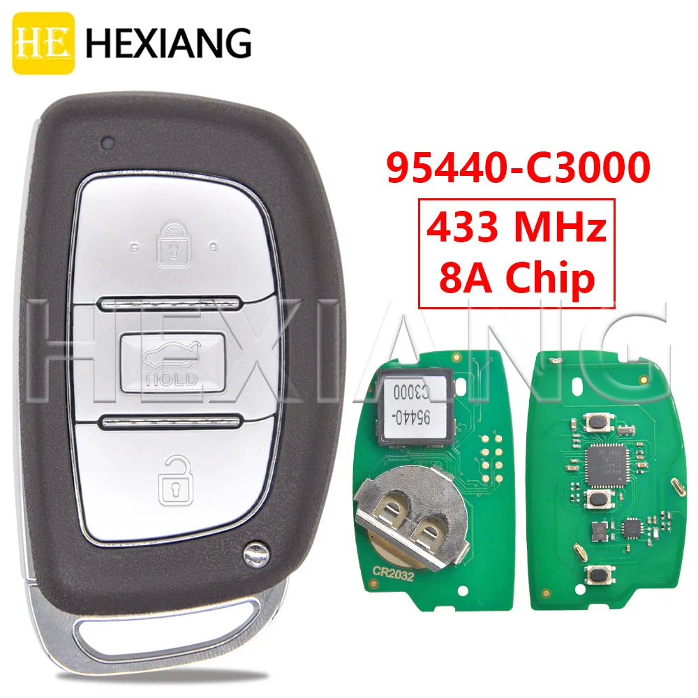 HE 95440-C3000 8A Chip 433MHz Proximity Car Remote Control Key For Hyundai Sonta 2015-2018