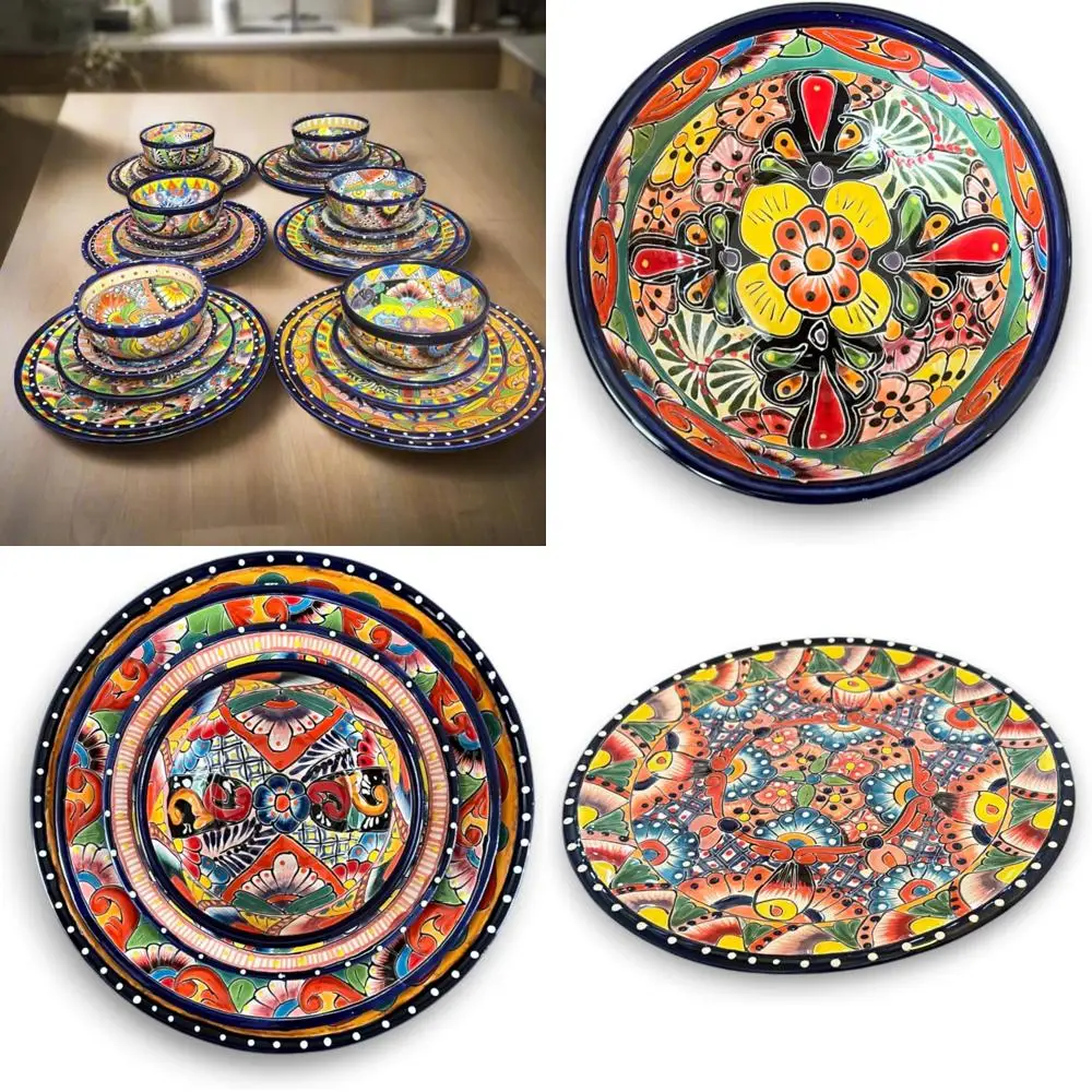 

Красочный набор столовой посуды из 30 предметов на 6 предметов — коллекция яркой посуды