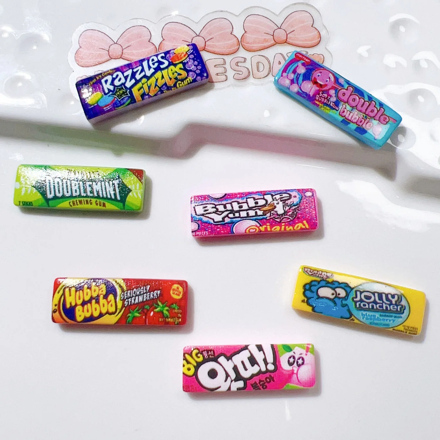 10pcs Resin accessory material DIY, cream glue dispensing, phone case accessories, edible playthings, chewing gum ornaments