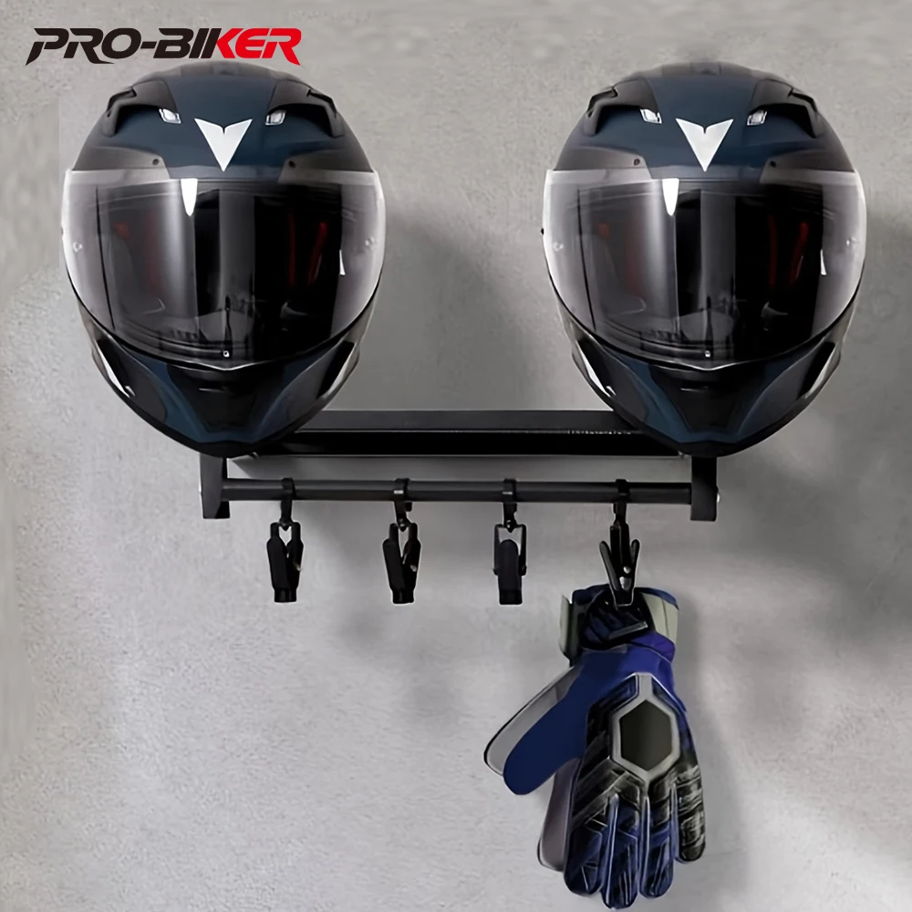 

Motorcycle Helmet Wall Mount With Wooden Shelf Hooks Motocross And Bicycle Equipment Sports Brackets Motorcycle Accessories