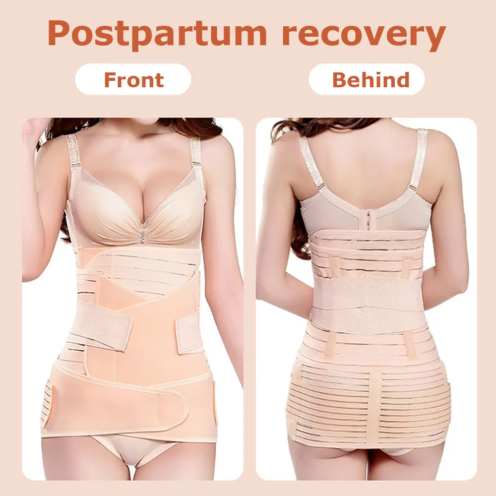 Post-natal abdominal belt for cesarean section 3In1 Post Pregnancy Support 3pcs/Set Postpartum abdominal girdle breathable