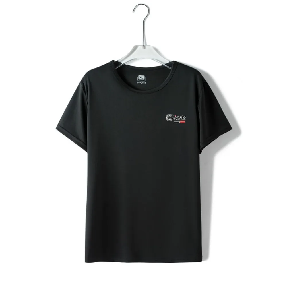 

Simple Breathable Ice Silk T Shirts Quick Dry O-neck Short Sleeve Sportswear Thin Loose Men's Sport T-shirt Basketball