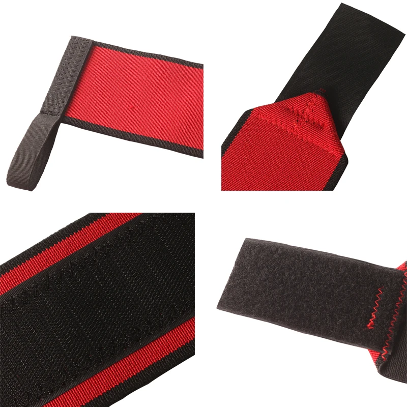 Padded Wrist Strap for Weight Lifting,Powerlifting Wrist Wraps,Flexible Support,Red Nylon,Strength Training, port Safety,1Pair