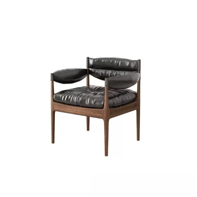 

Minimalist solid wood single sofa chair Danish hunting chair Chinese antique designer sofa single
