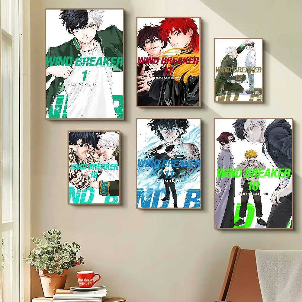 Anime WIND BREAKER Cartoon Anime Poster Watercolor Art Kids Room Decoration Wall Hanging Painting Kids Gift