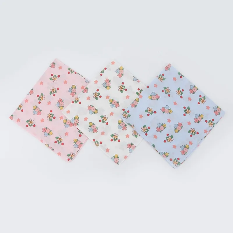 12 قطعة منديل مطبوع من القطن الخالص سلسلة قطن متناثرة دقيقة منشفة مربعة صغيرة قماش بينتو 45*45 سنتيمتر #6