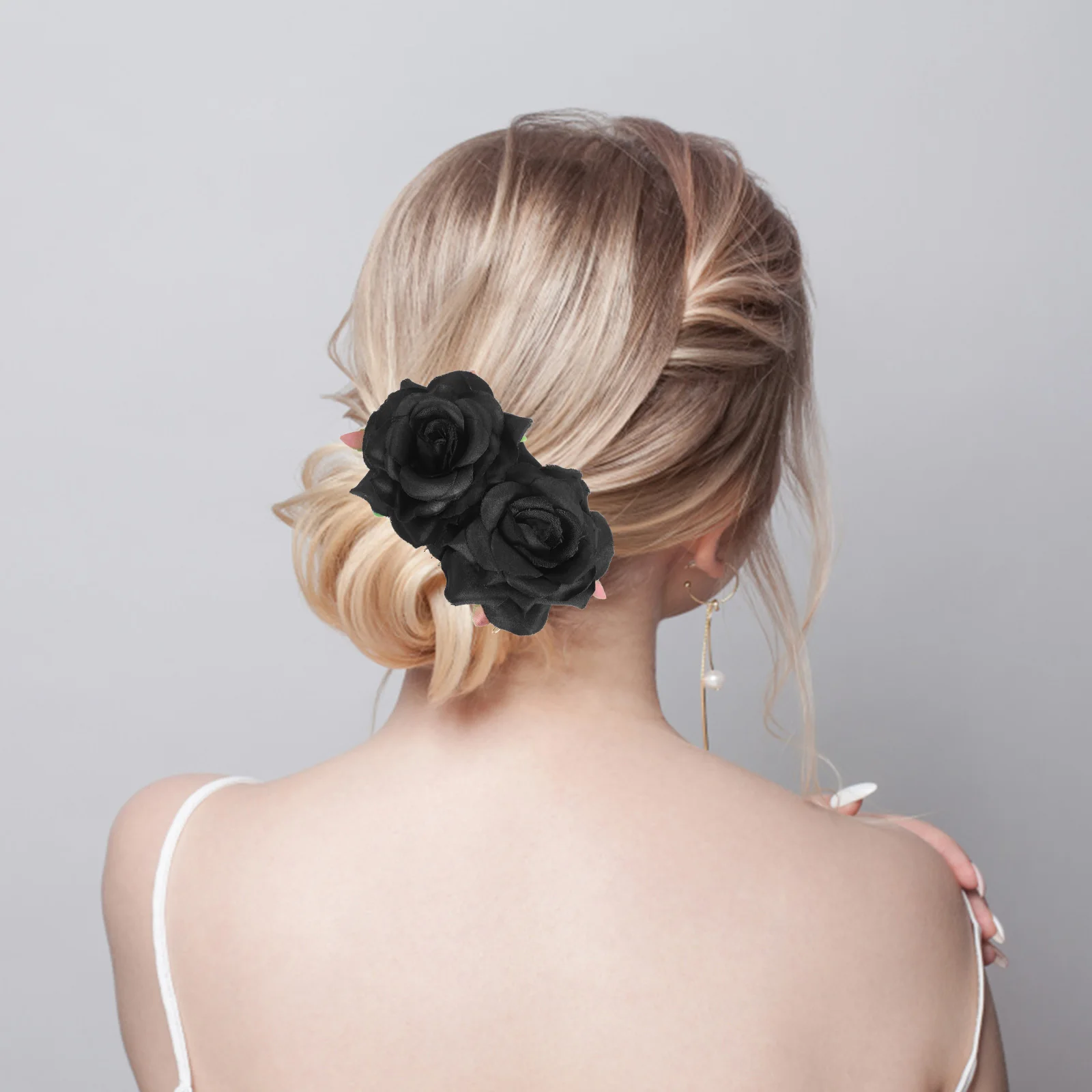 

12 pcs Rose Hair Clip Fabric Hairpins for Women Girls Elegant Flower Barrettes Party Wedding Accessories Durable Comfortable