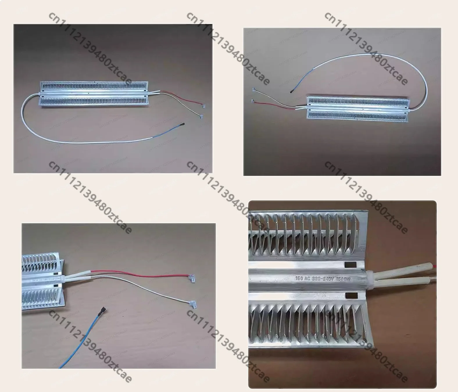 500mm 230V 1500W 92 Airfoil Aluminum Fin Electric Heating Tube X Type Heater Skirting Line Baseboard Heater Accessories