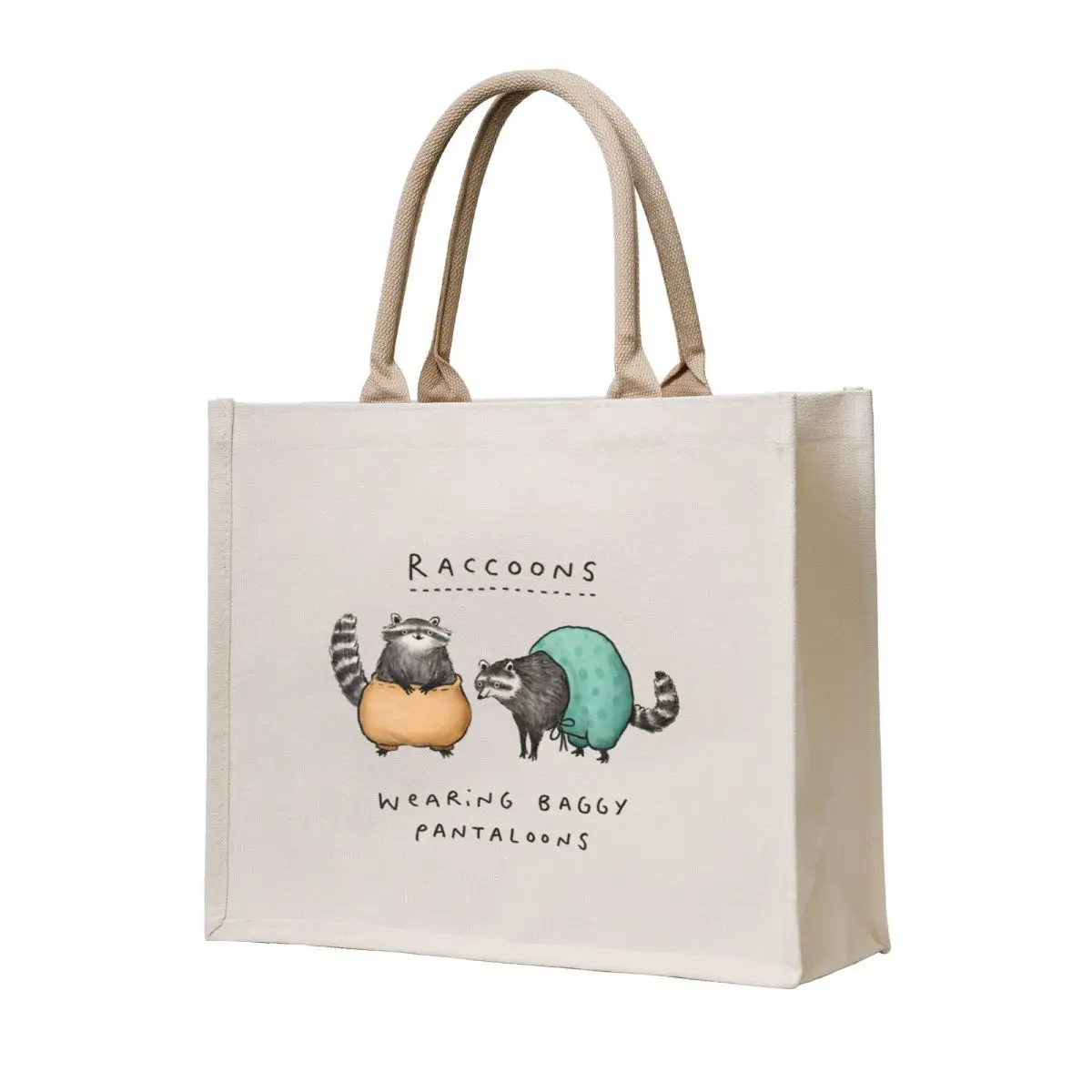 

Raccoons Wearing Baggy Pantaloons Tote Bag Eco bag custom bags shopping bags foldable shopping cart bags