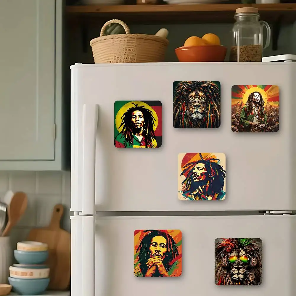 Bob m-marley Rasta León lindos imanes de nevera imanes de animales de dibujos animados para decoración de refrigerador divertido magnético