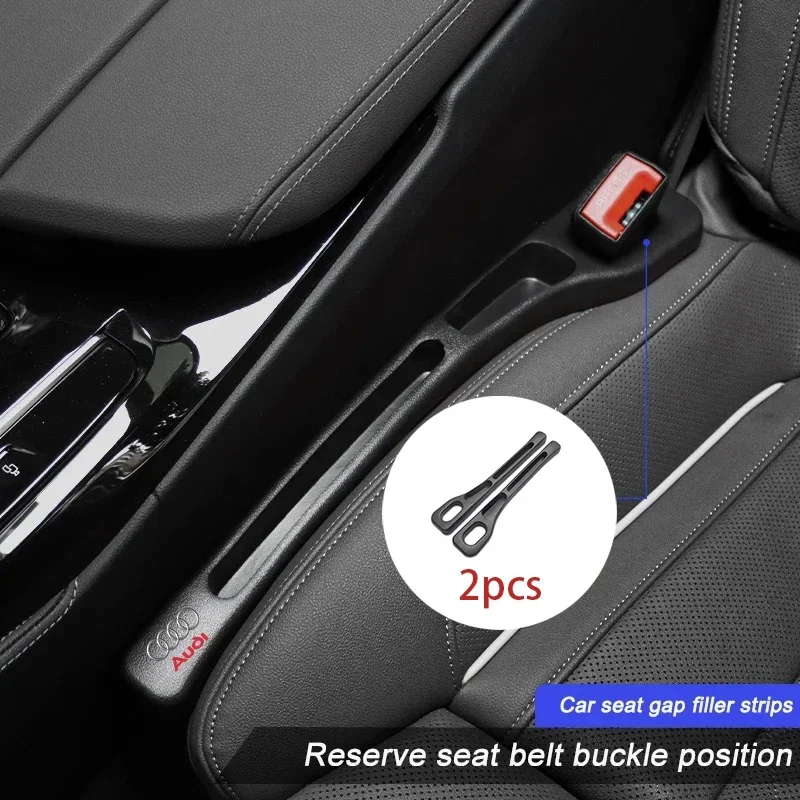 Car Seat Gap Filler Car Seat Gap Plug Strip with 2 Grooves Seat Gap Storage For Audi TT Q3 Q5 Q7 Q8 B5 B6 B7 B8 B9 Q7 8P 8V 8L