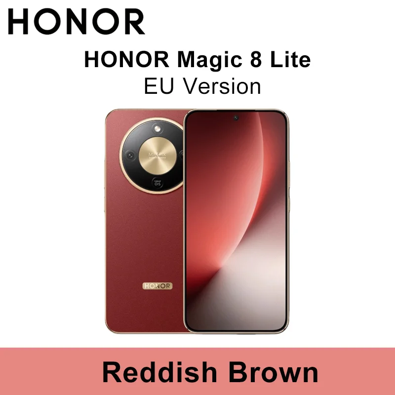 HONOR Magic 8 Lite EU-versie 5G Smartphone Snapdragon 6 Gen4 2,5m valbestendig IP69K stofbestendig 7500mAh 108MP OIS AI ESIM