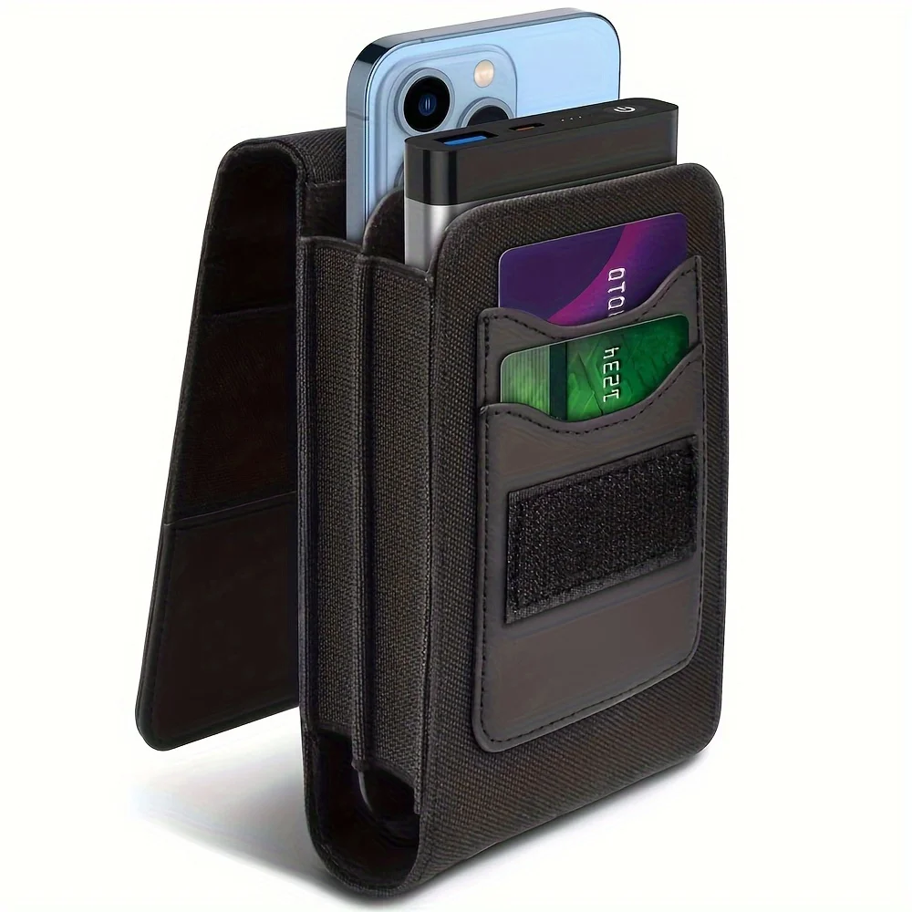 Personalisierte taktische Doppel-Handyhülle mit Riemen | EDC-Tasche mit Gürtelschlaufe | Ideal für Arbeit, Wandern, Geschenk für Männer – Detail 3