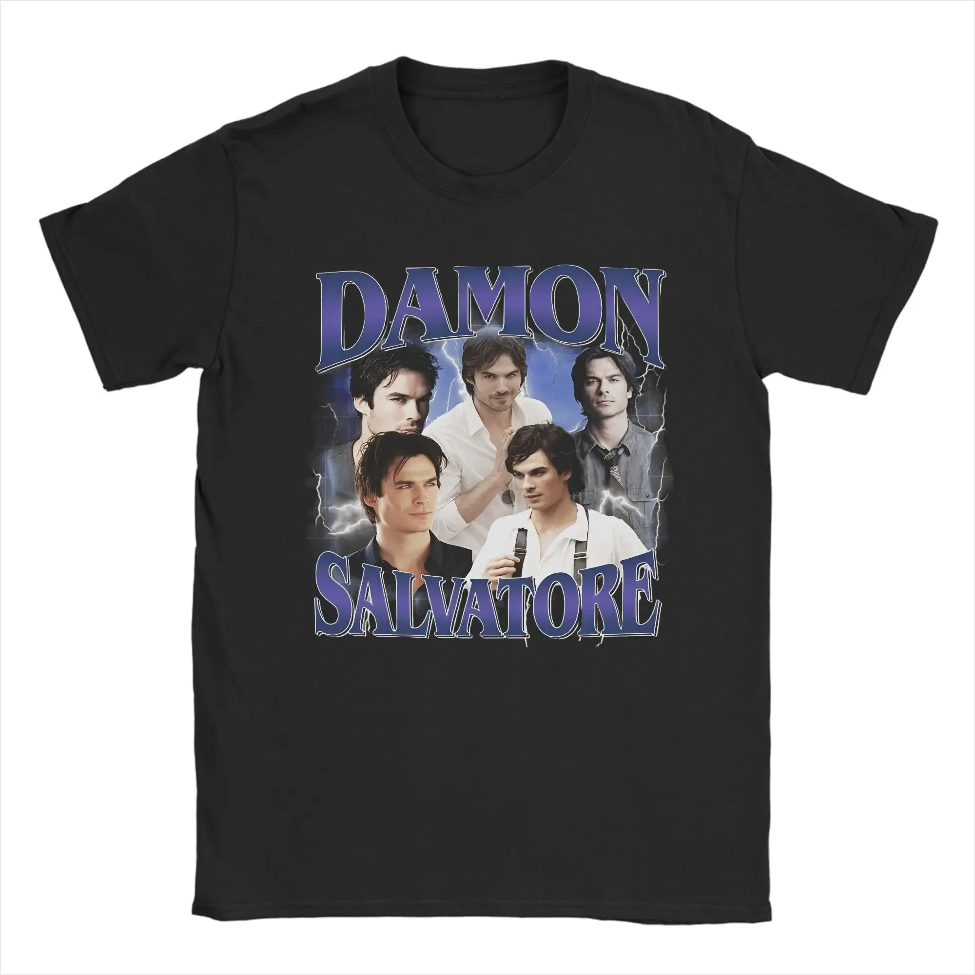 تي شيرت دامون سلفاتوري مصاص الدماء يوميات للرجال 100% قطن تي شيرت ممتع بياقة مستديرة تي شيرت بأكمام قصيرة ملابس مقاس كبير