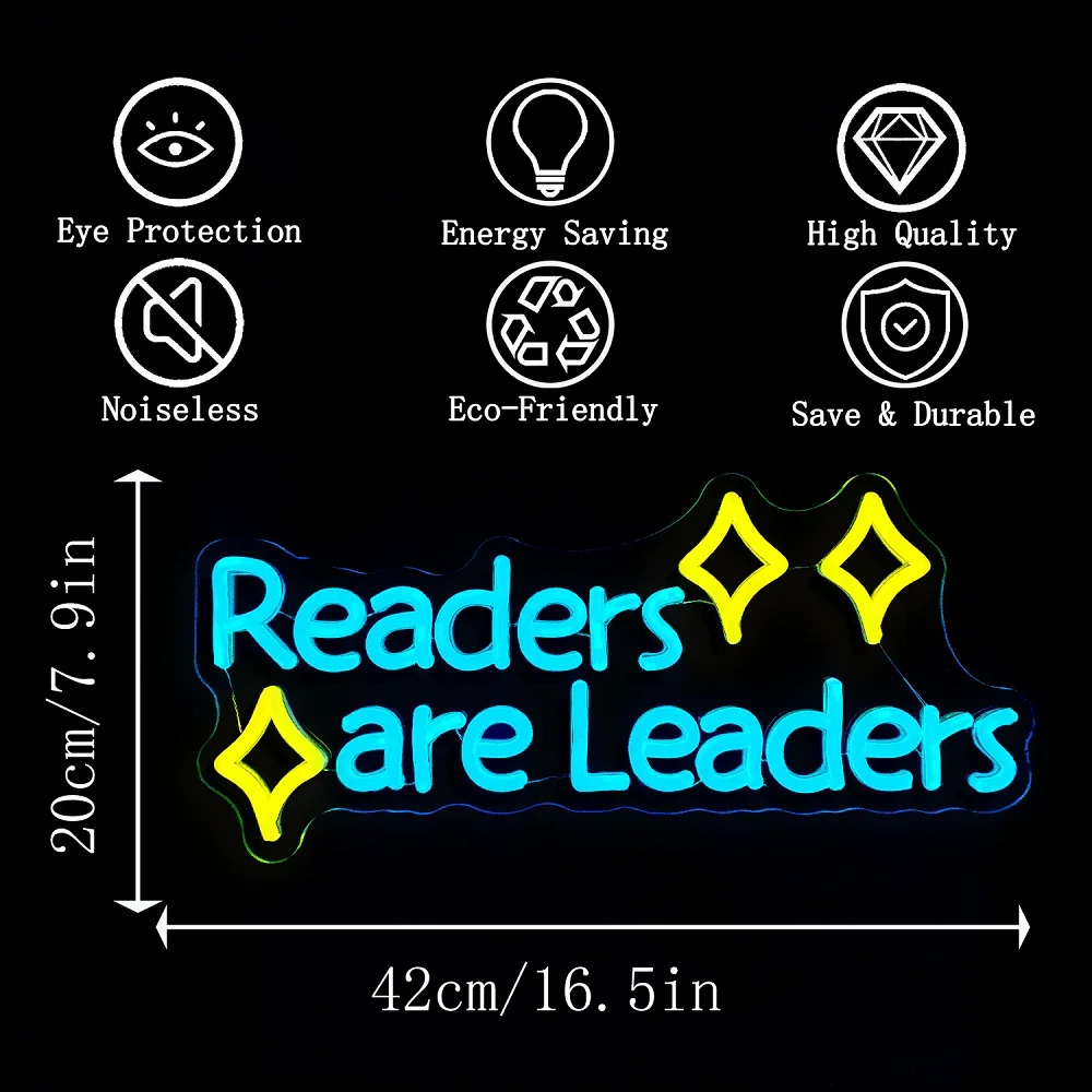 Born to Read Neon Sign LED Letter Lights Dimmable Wall Decor for Classroom Library Reading Nook Teacher Student Book Lover Gift