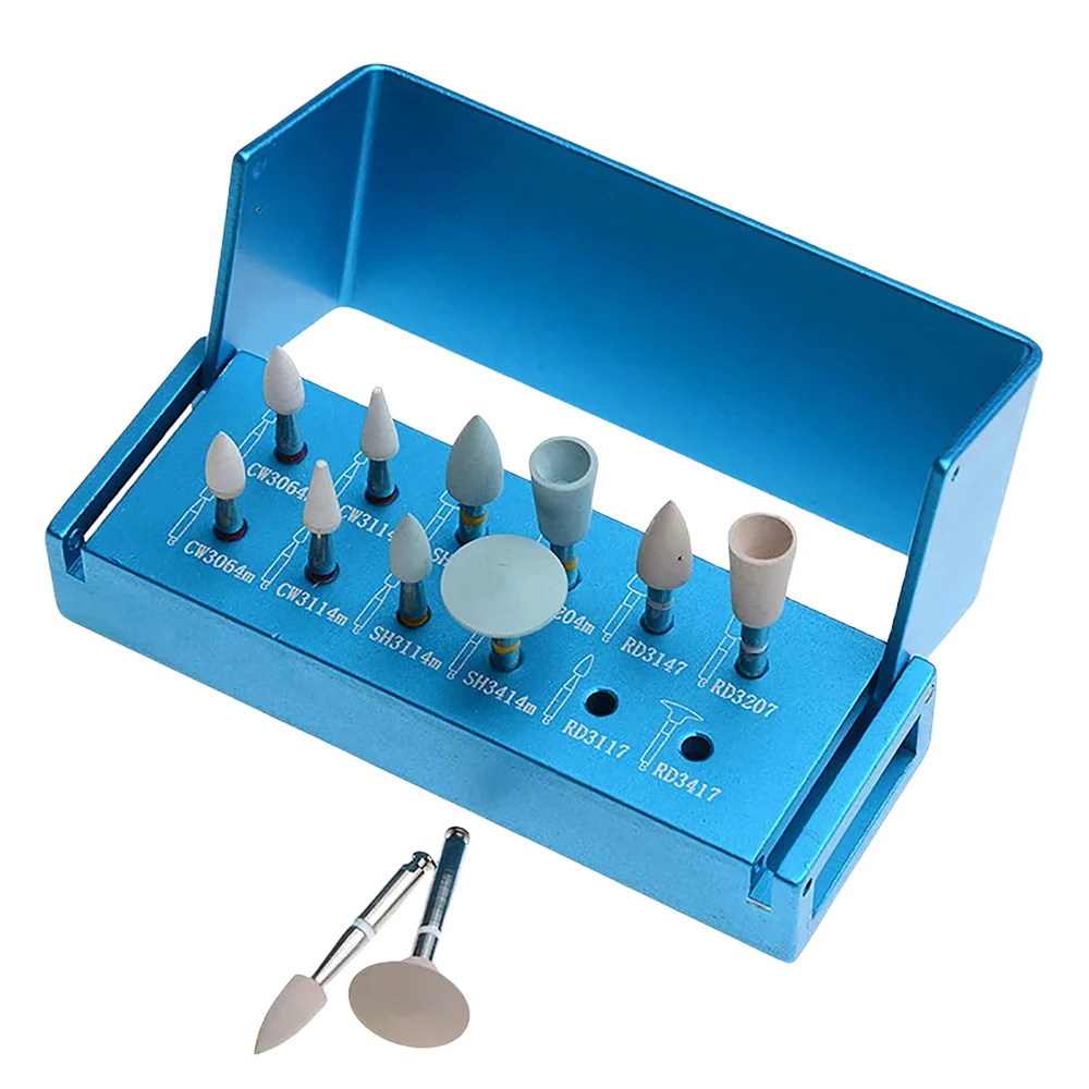 12 Pcs/Kit AZDENT Dental Diamond Ceramic Grinder Rubber Polisher for Composite Materials Porcelain Zirconia Dentistry Polishing