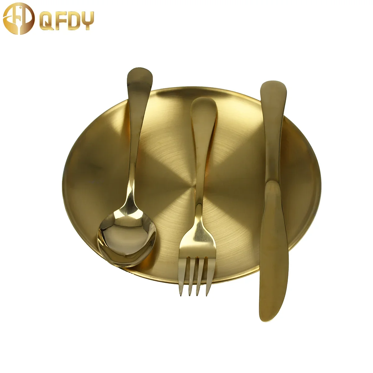 Stainless steel outdoor portable tableware set Camping steak knife, fork, spoon tableware set Storage bag Kitchen food tools