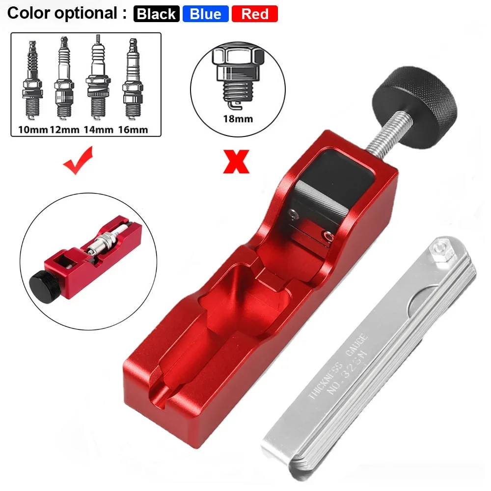 Universal Spark Plug Gap Tool With Feeler Gap Adjustment Accessory Kit For Most 10mm 12mm 14mm 16mm Threaded Spark Plugs