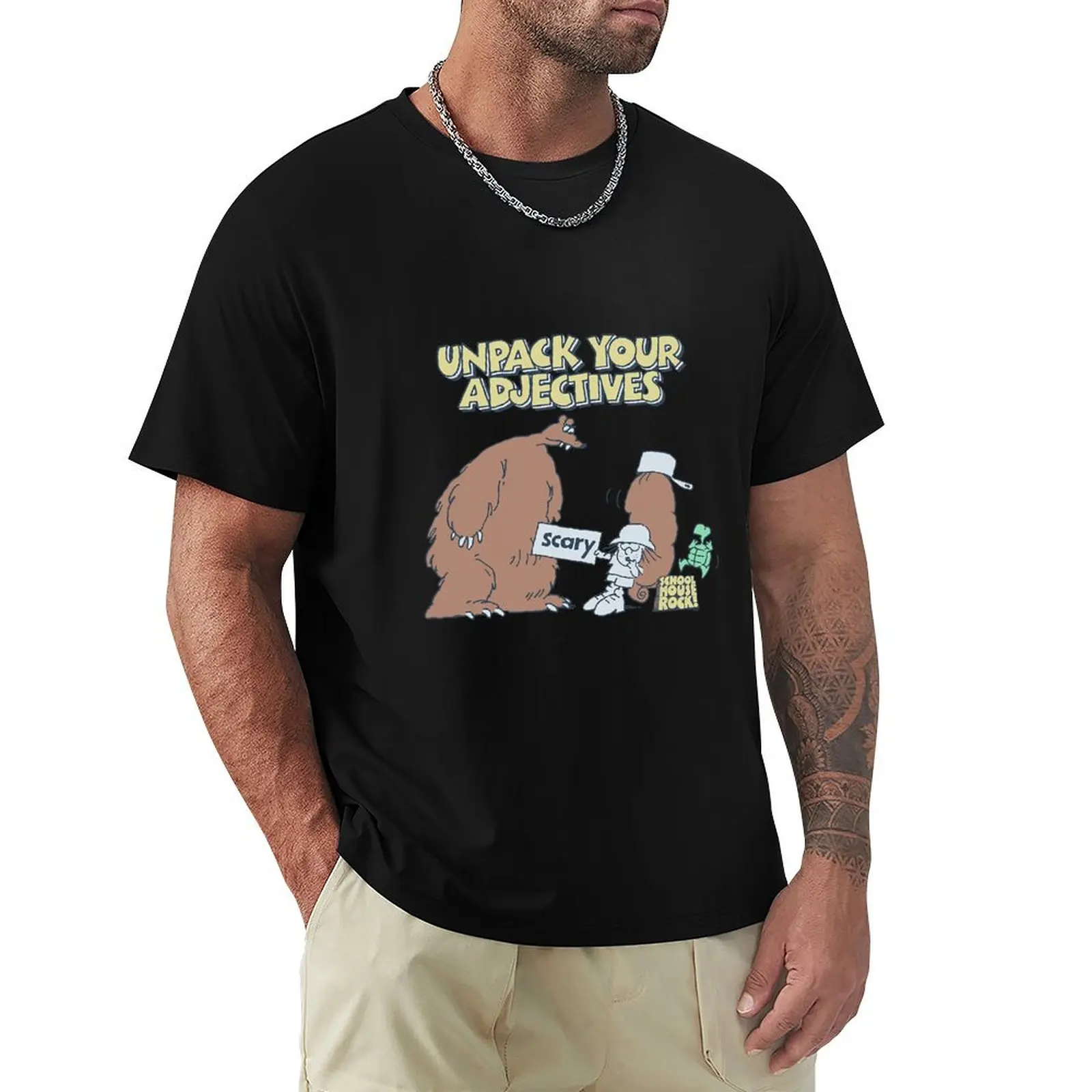 Schoolhouse Rock Adjectives Scary Bear T-Shirt UV Sun Protection Tee Shirt