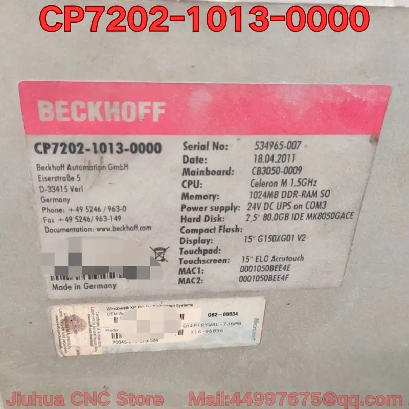 Second-hand CP7202-1013-0000 touch screen function test normally requires negotiated price Latest prices for August 2026