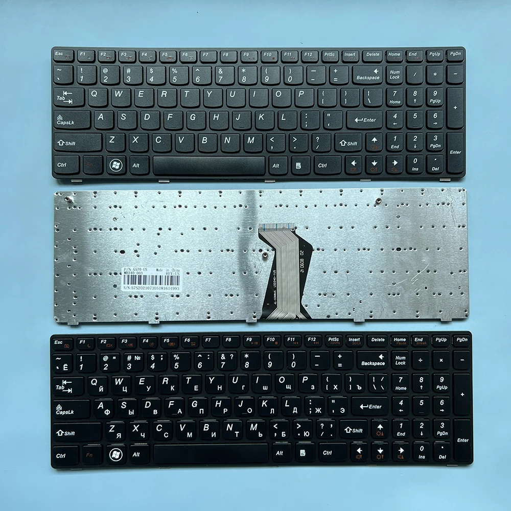 XIN US Russian Keyboard For Lenovo G570 G570A G570AH G570E G570G Z560 Z565 G770 G770A G780 G780A Laptop 25-010793 V-117020AS1-RU