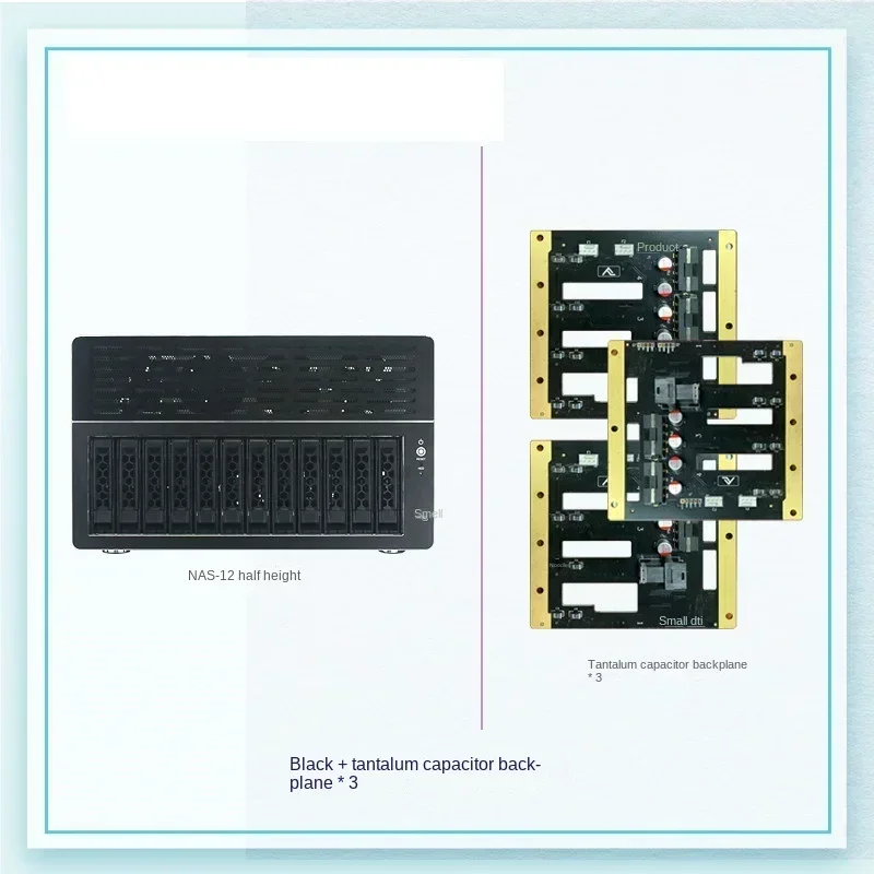 Nas Series 12-Disk Server Hot-Swappable Chassis Supports ATX Motherboard Data Storage Industrial Control Devices