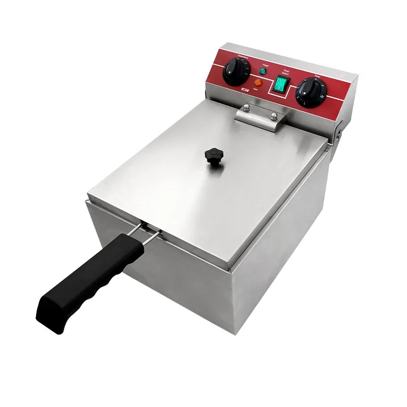 

Industrial Commercial Single-Can Potato Chip Fryer New Electric Restaurant Fryer with Basket Core Motor Components