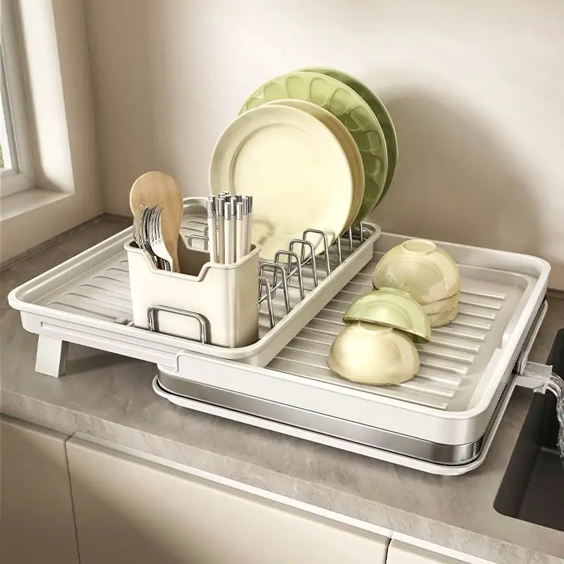 Kitchen Multi-Function Bowl Rack Dish Drainer Shelf Storage Organizer Home Use Dishware Drainage Stand Utensil Holder