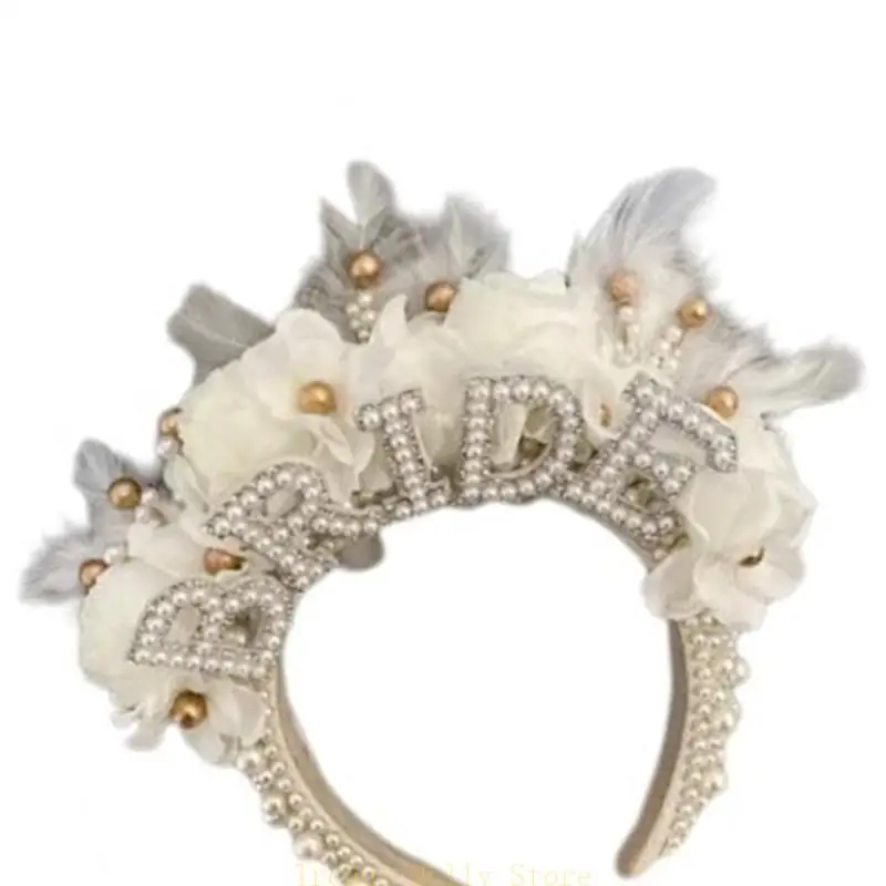 N5KB Bridal Shower Head Band Jóias Mulheres Bacharetas Partem