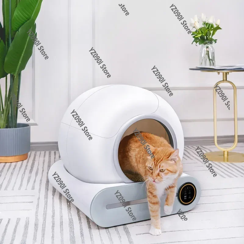 

Automatic Self-Cleaning Cat Litter Box, Smart Odor Removal Enclosed Cat Toilet for Indoor Use