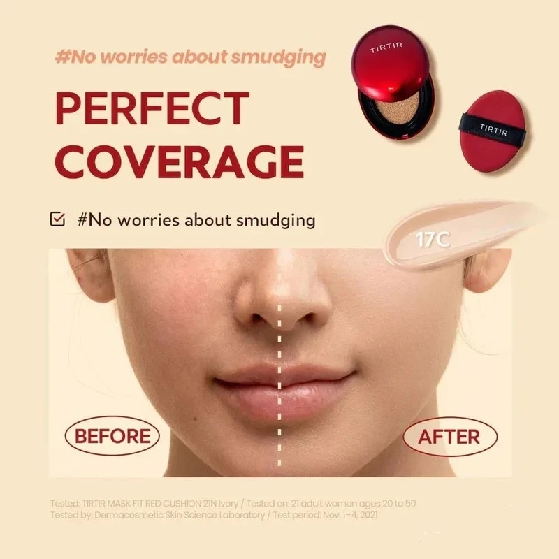 Sunscreen SPF 40+ Air Cushion Foundation Lightweight Buildable Coverage Semi-Matte Finish Korean Cushion Cosmetic Cc Cream - Image 6