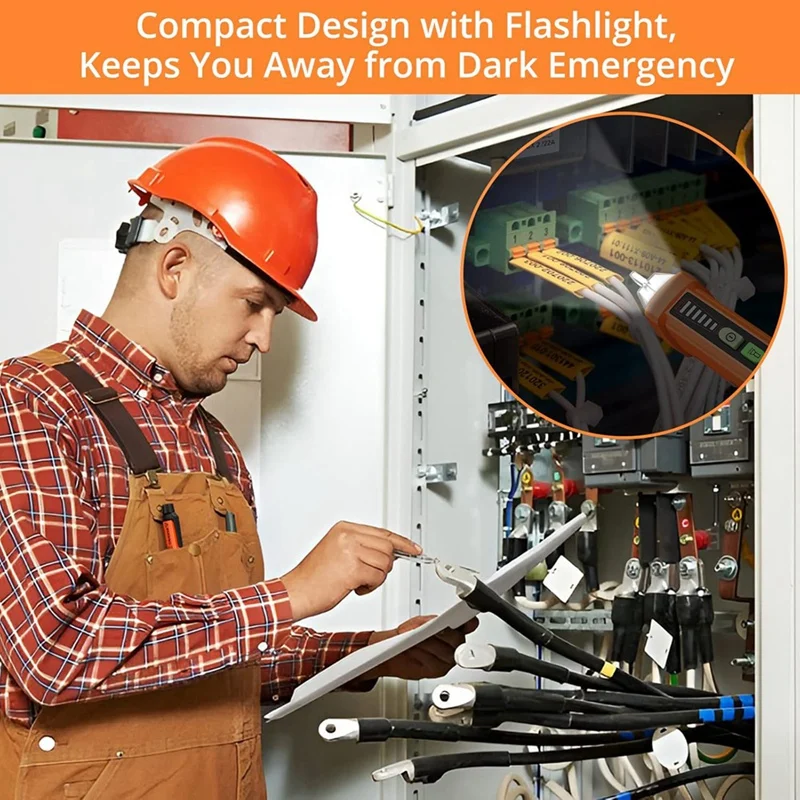 Non-Contact AC Voltage Test Pen ,AC 12-1000V LED Flashlight Buzzer Alarm For Real-Time/Empty Line Judgment