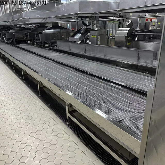 Stainless Steel Mesh Belt Conveyor Sus304 Stainless Steel Conveyors for Bread Noodles Cookies or Dough Food Grade Belt Conveyor
