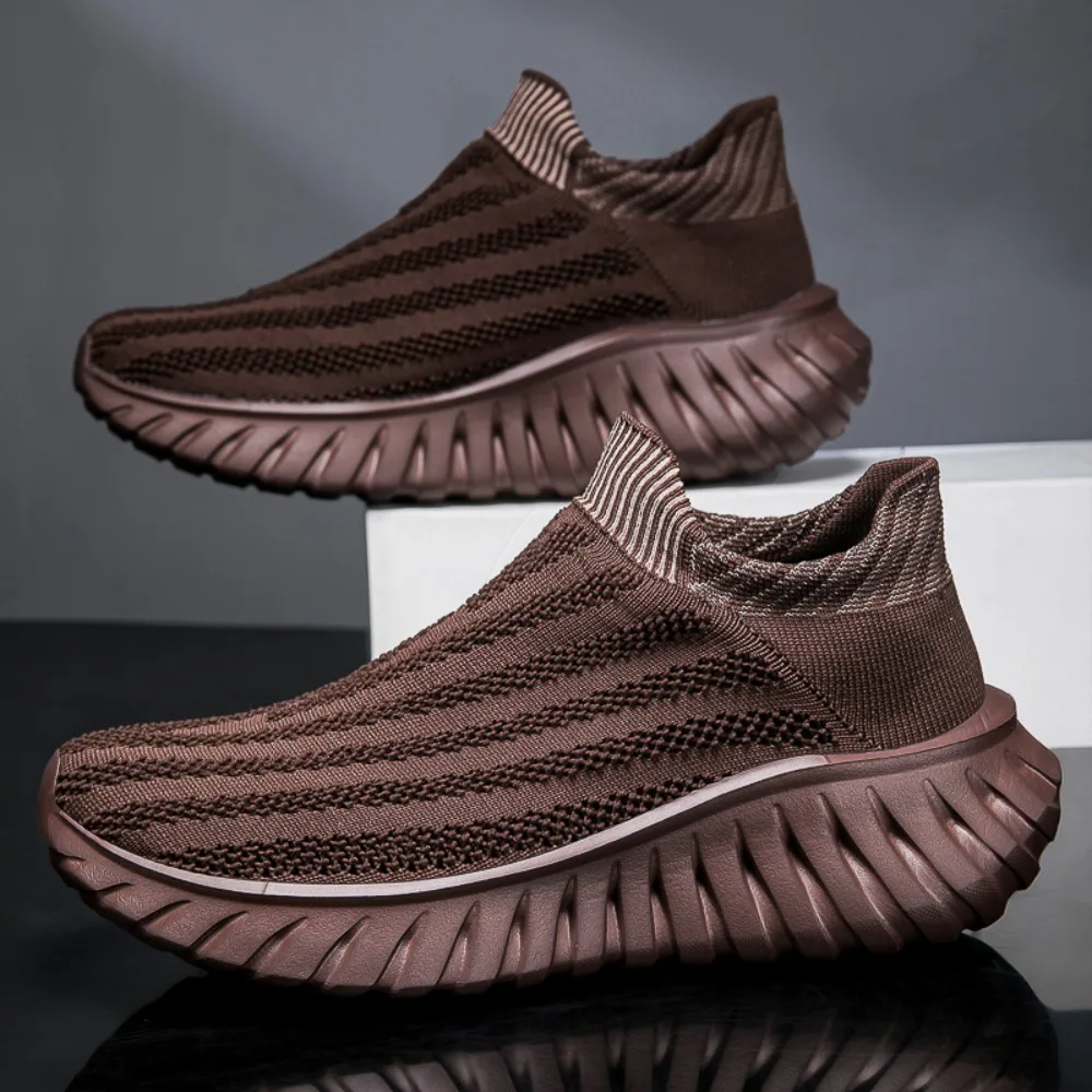 

New Versatile Daily Solid Color Mens Casual Shoes Flexible and Stable Sports Shoes Rebound Cushioning Anti Slip Walking Shoes