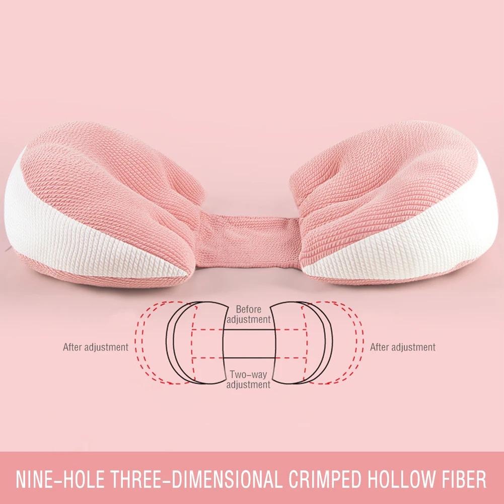 Side Sleeping Support Pillow For Pregnant Women Body Bamboo Fiber Cotton Solid Colored Maternity Pillows Pregnancy Side Sleepers