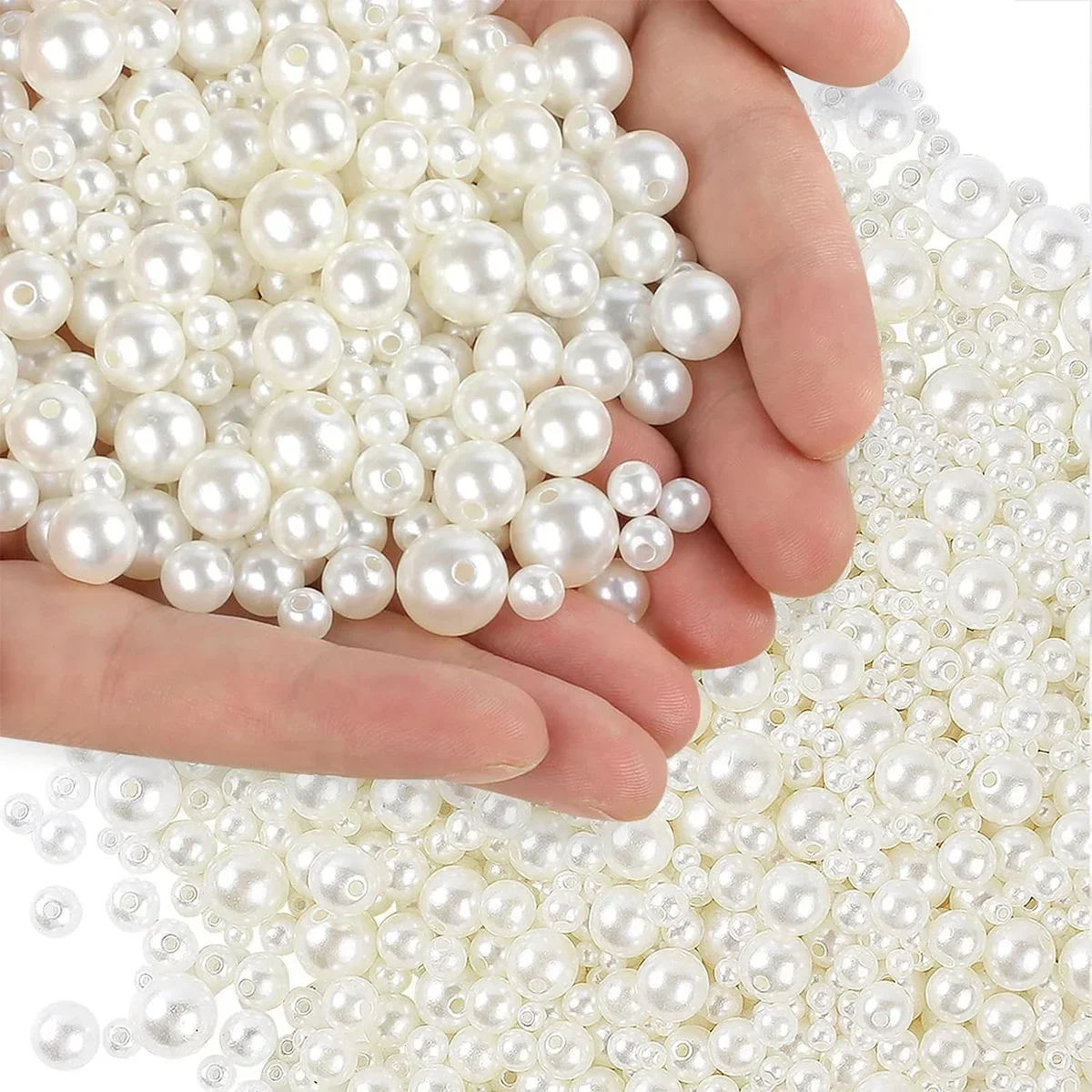 10 Boxes 3-14mm ABS Imitation Pearl Beads for DIY Handmade Jewelry Making Materials Suitable for Necklaces Bracelets