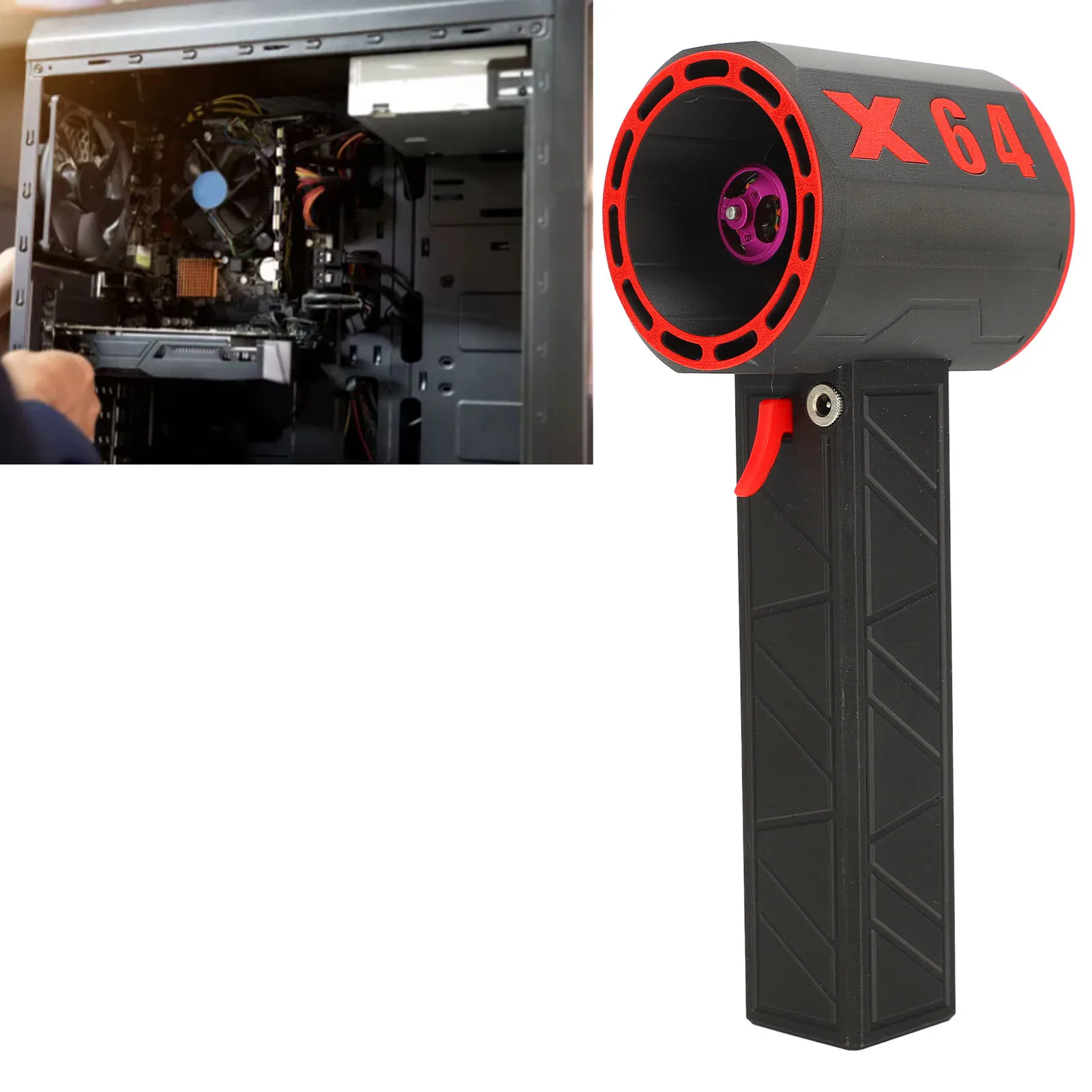 منفضة هواء كهربائية 64 مللي متر محرك بدون فرشاة 11 شفرة 1400 التوجه منفاخ جاف يده منفاخ جاف منفاخ توربوفان منفاخ