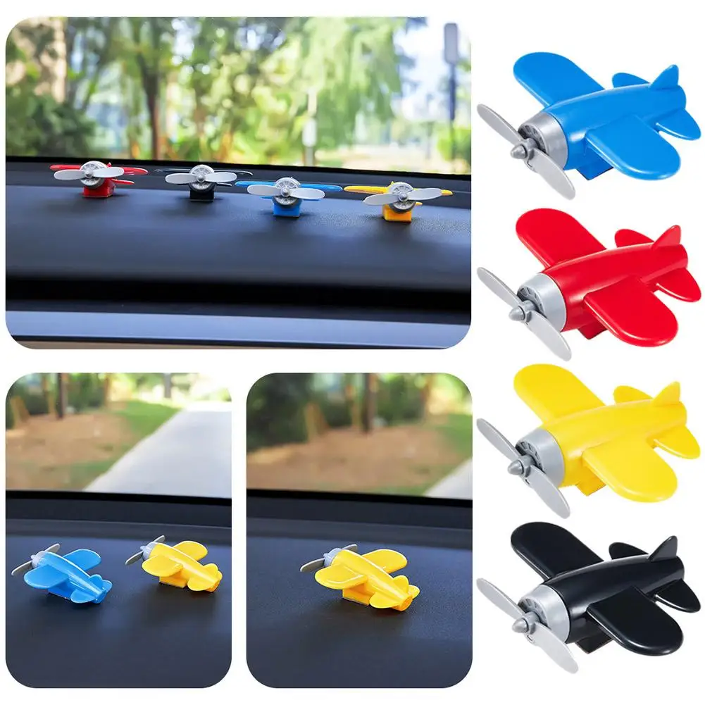 Small Propeller Airplane Ornaments Multifunctional Helmet Rotation Handlebars Decoration Fun Bike Accessoryies E7U1