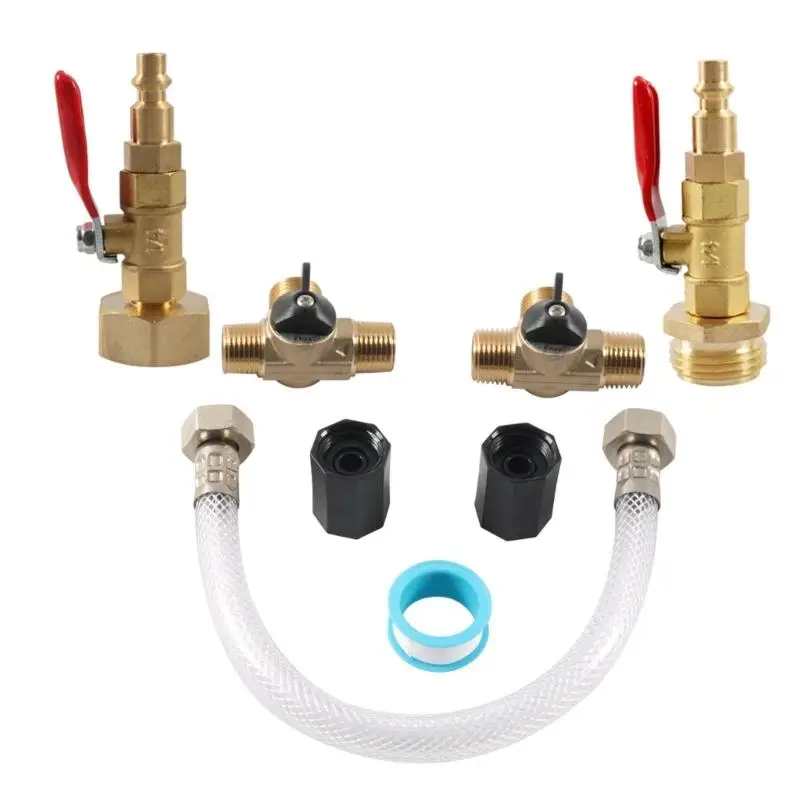 Heavy Duty Brass Bypass Adapter with Fittings For RVs Water Heater Maintenance  