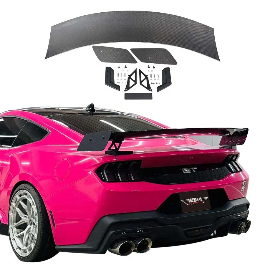 

NEW GT500 Style Carbon Fiber Rear Spoiler for 2024 Ford Mustang Dark Horse S650 Tail Wings Body Kits