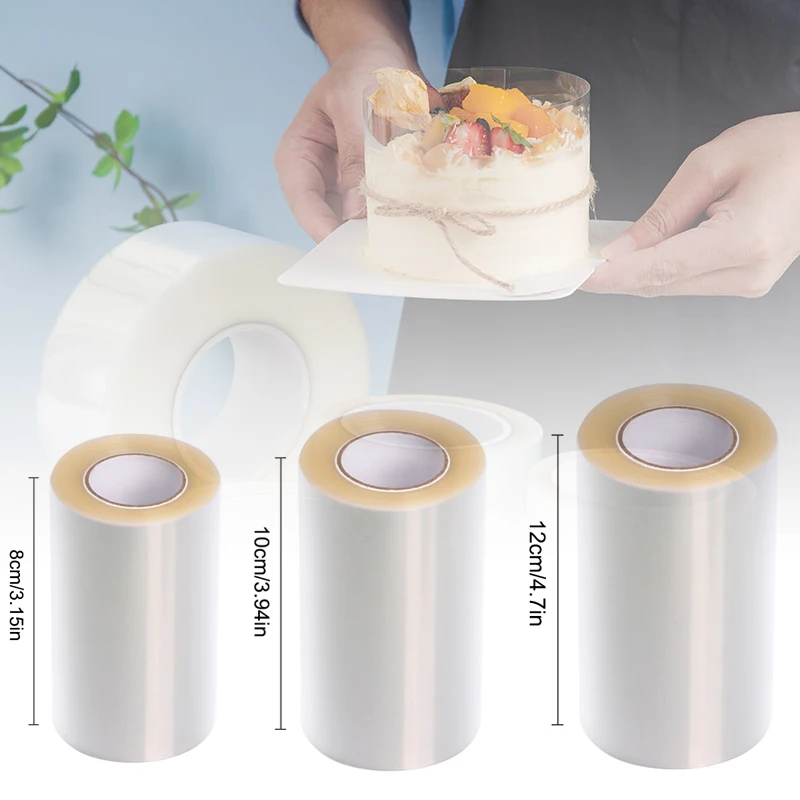 ฟิล์มอะซิเตทสำหรับทำขนมเค้ก 1 ม้วน สำหรับตกแต่งเค้ก ฟิล์มใสสำหรับพันขอบเค้ก มูสเค้ก แผ่นฟิล์มสำหรับพันขอบเค้ก DIY ปลอกเค้ก