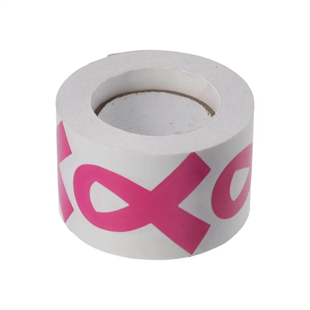 Lint Stickers 5*4Cm 300 Stuks Roze Sticker Roll Borstkanker Bewustmakingslabel Liefdadigheidsevenementen